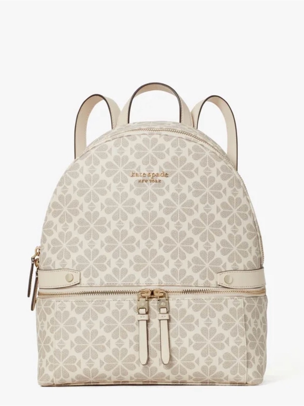 Kate Spade Cream Floral-Print Backpack
